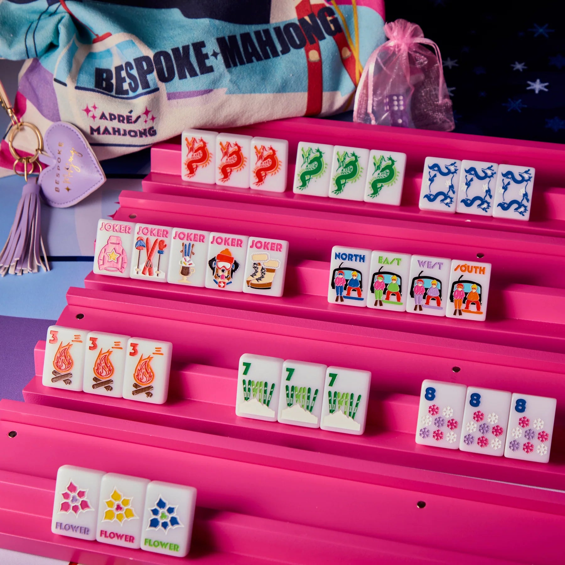 The Chalet - Frosty Lilac Apres Mahjong Tiles – Main Street Mahjong
