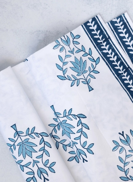 Mended Table Throw - Lotus (Large), Uniform Blue & Navy
