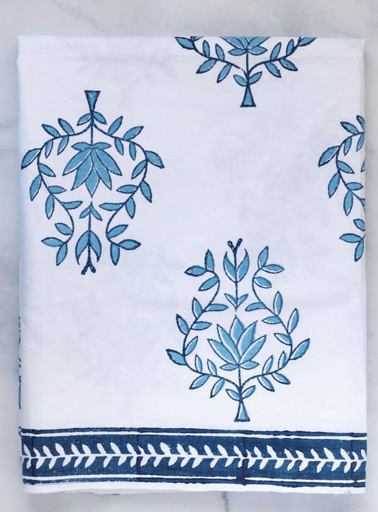 Mended Table Throw - Lotus (Large), Uniform Blue & Navy