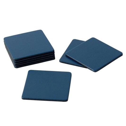 Caspari Navy Square Lizard Coasters - set of 8