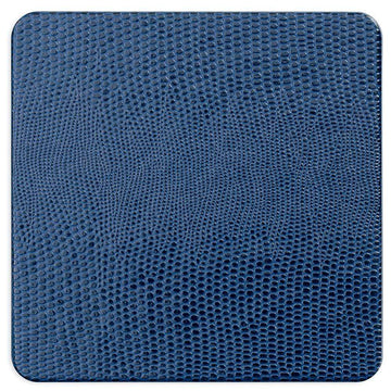 Caspari Navy Square Lizard Coasters - set of 8