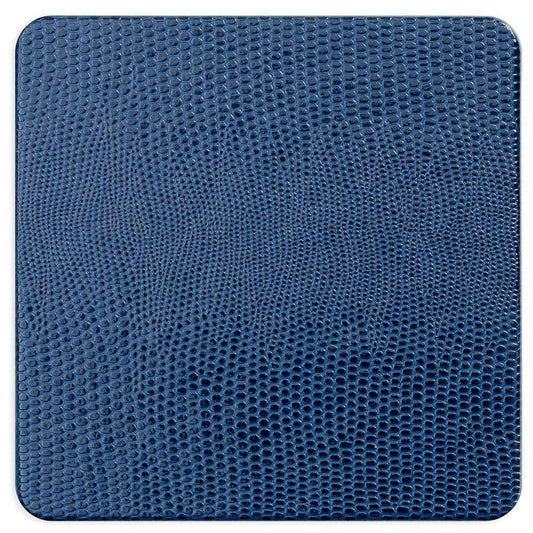 Caspari Navy Square Lizard Coasters - set of 8