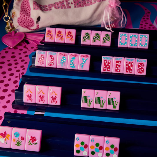 Springtime Safari - Petal Pink Mahjong Tiles