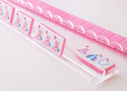 Miss Mahjong Clear Racks with Scalloped Pusher
