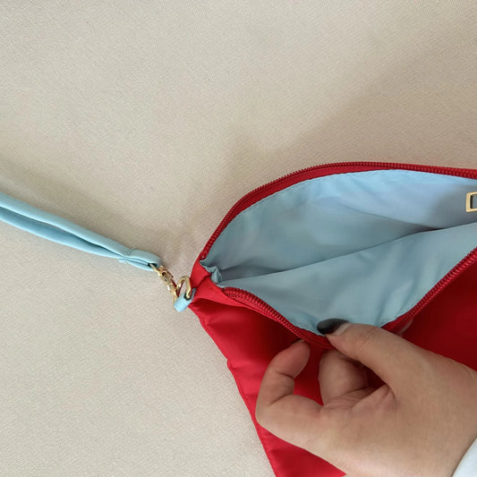 The Club Wristlet Card Holder in Red