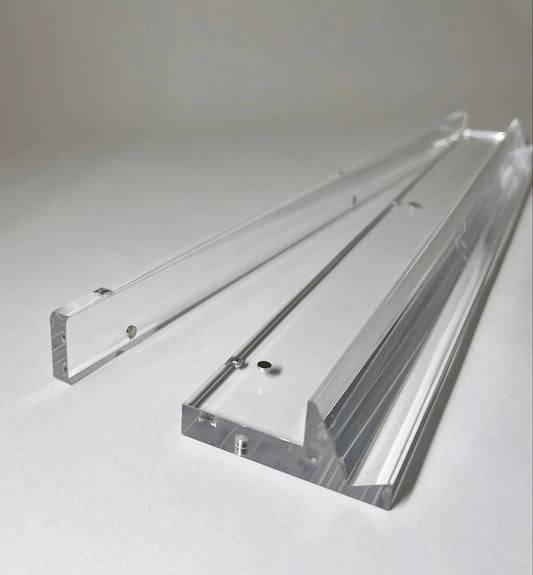 Charleston Mahjong Club 20" Long Clear Acrylic MahJong Racks with Magnetic Pushers – Set of 4