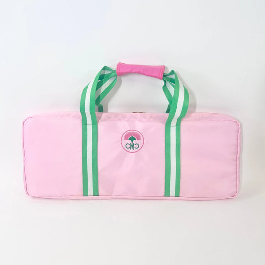 The Club Rack Bag- Zipper Closure w/ Four Pockets in Pink