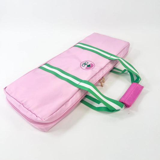 The Club Rack Bag- Zipper Closure w/ Four Pockets in Pink