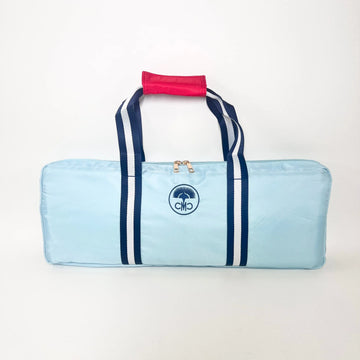 The Club Rack Bag- Zipper Closure w/ Four Pockets in Blue