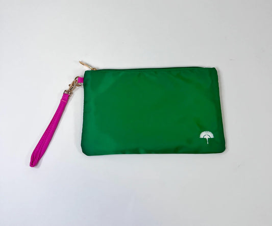 The Club Wristlet Card Holder in Green