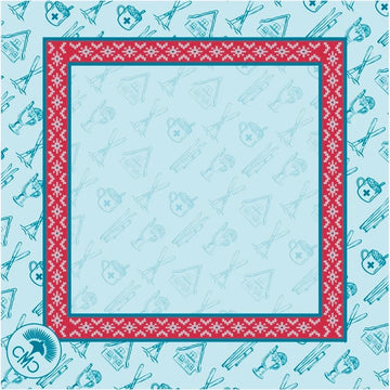 New!  CMC Ski Club Mahjong Mat - Red ❤️