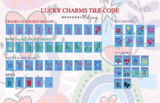 Lucky Charms - Lucky Blue Mahjong Tiles