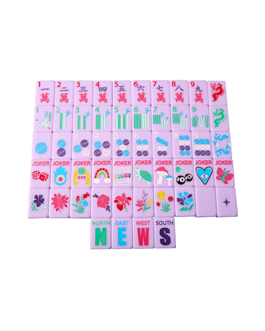 Lucky Charms - Lavender Gray Mahjong Tiles