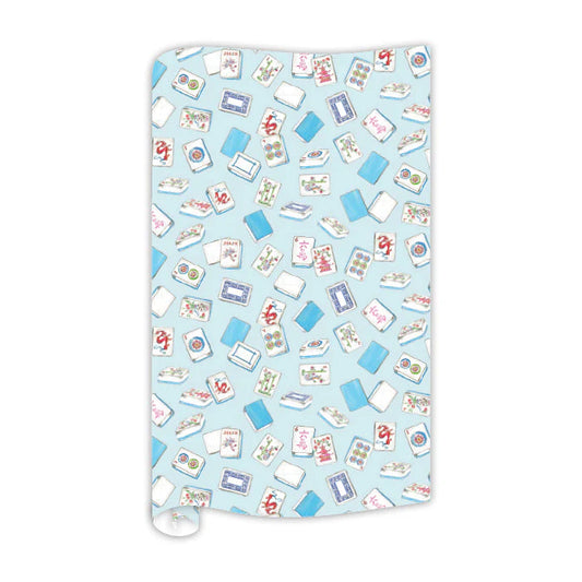 Handpainted Mahjong Tiles Pattern Wrapping Paper