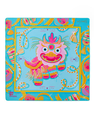 Glitterville Pink Dragon Mahjong Mat