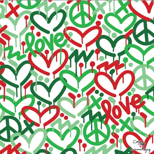 DOUBLE-SIDED MAT | Double the Fun/Bespoke x Corey Paige - HOLIDAY LOVE MAT - RED/GREEN❤️💚