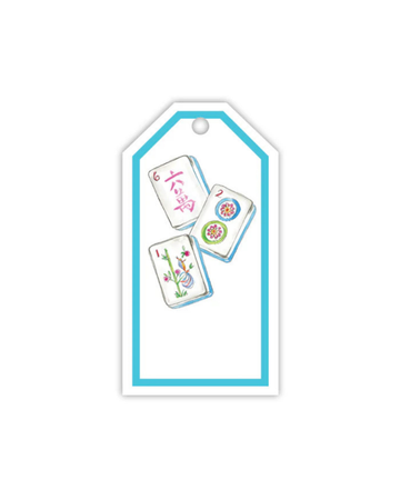 Handpainted Mahjong Tiles Gift Tag