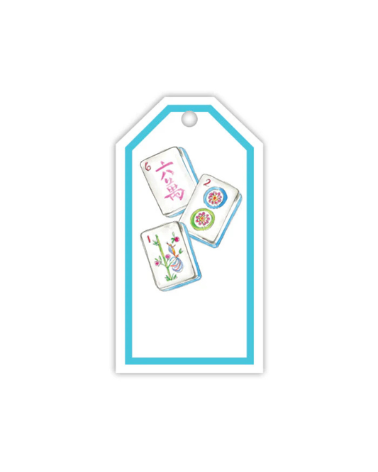 Handpainted Mahjong Tiles Gift Tag