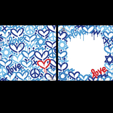 DOUBLE-SIDED MAT | Double the Fun/Bespoke x Corey Paige - HOLIDAY LOVE MAT - BLUE💙🤍