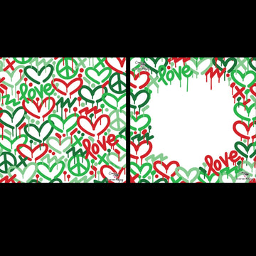 DOUBLE-SIDED MAT | Double the Fun/Bespoke x Corey Paige - HOLIDAY LOVE MAT - RED/GREEN❤️💚