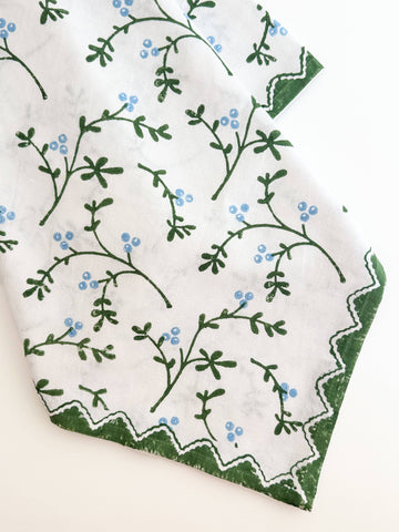 Table Throw - Winterberry, Sage & Uniform Blue