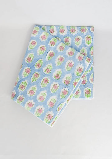 Mended Table Throw - Lily - Uniform Blue