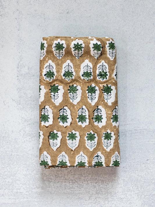 Mended Table Throw (Ivory) - Lily - Chai, Midnight & Sage