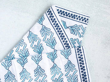 Mended Table Throw - Palmetto, Uniform Blue & Navy