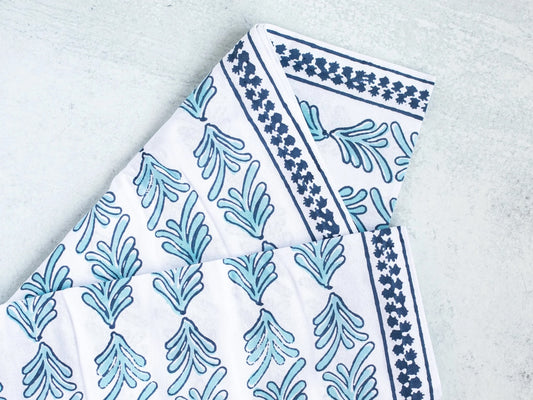 Mended Table Throw - Palmetto, Uniform Blue & Navy
